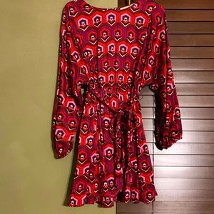 VICI RED PINK PURPLE mini flare dress women’s small